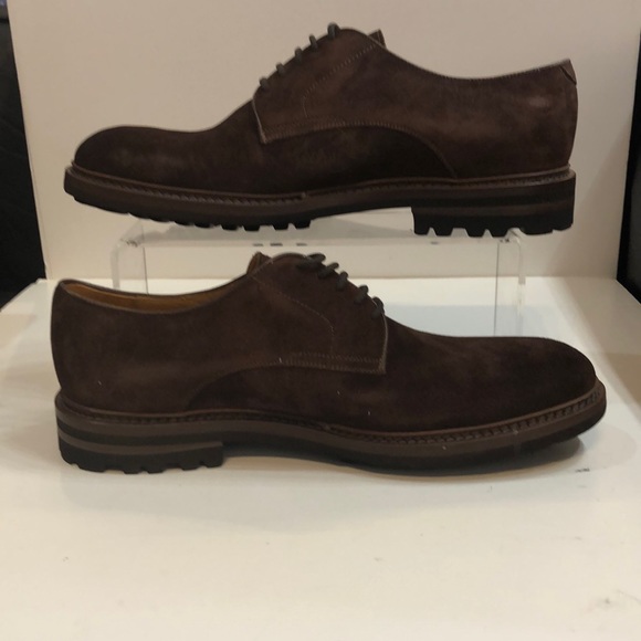 Brunate Mens Brown Suede Oxford Made in Italy - Picture 2 of 7